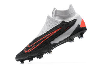 Men's Nike Phantom GX Elite FG Firm Ground High-Tops Football Boots - Black/White/Red