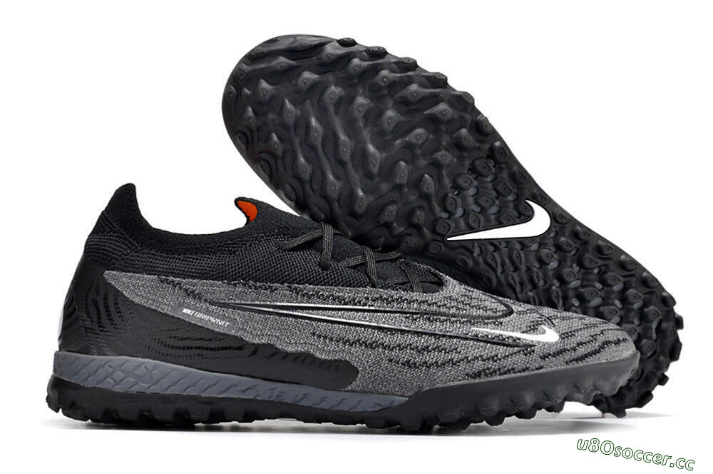 Unisex Nike Phantom GX Elite TF Artificial Turf Low-Tops Football Shoes - Black/Grey/White 2