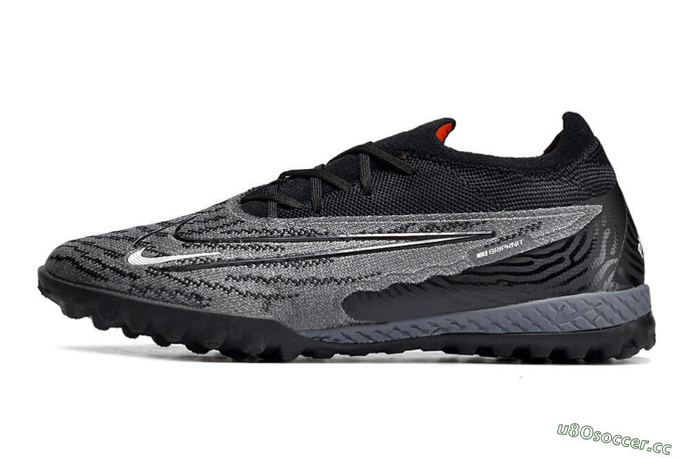 Unisex Nike Phantom GX Elite TF Artificial Turf Low-Tops Football Shoes - Black/Grey/White 0