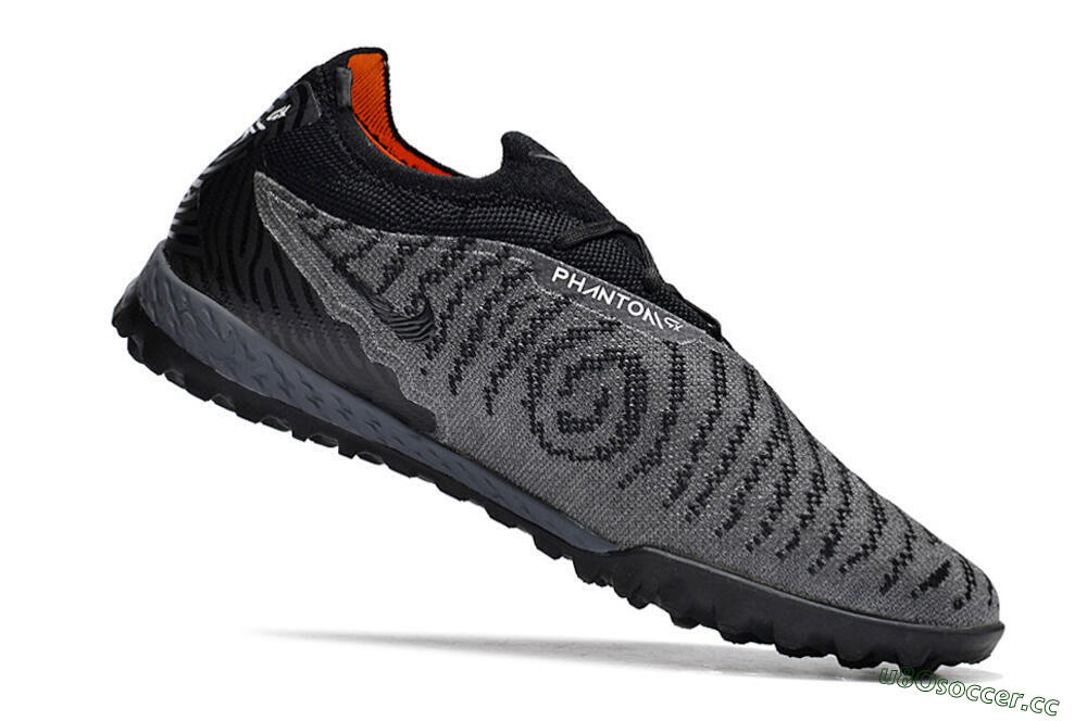 Unisex Nike Phantom GX Elite TF Artificial Turf Low-Tops Football Shoes - Black/Grey/White 7