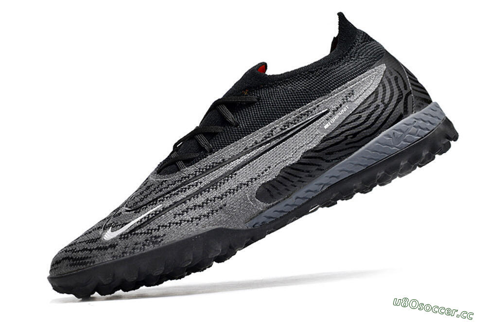 Unisex Nike Phantom GX Elite TF Artificial Turf Low-Tops Football Shoes - Black/Grey/White 8