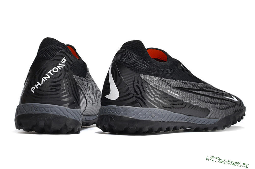 Unisex Nike Phantom GX Elite TF Artificial Turf Low-Tops Football Shoes - Black/Grey/White 9