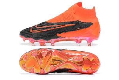 Men's Nike Phantom GX Elite FG Firm Ground High-Tops Football Boots - Orange/Black/Grey