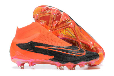 Men's Nike Phantom GX Elite FG Firm Ground High-Tops Football Boots - Orange/Black/Grey