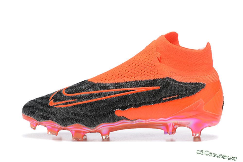 Men's Nike Phantom GX Elite FG Firm Ground High-Tops Football Boots - Orange/Black/Grey 0