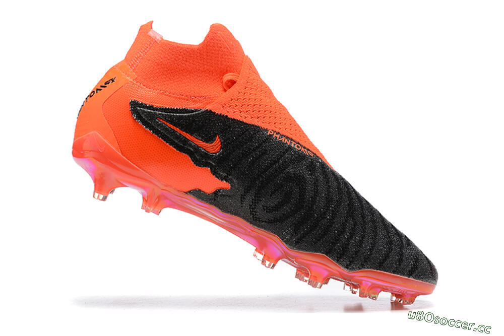 Men's Nike Phantom GX Elite FG Firm Ground High-Tops Football Boots - Orange/Black/Grey 7