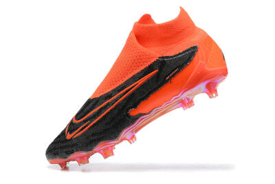 Men's Nike Phantom GX Elite FG Firm Ground High-Tops Football Boots - Orange/Black/Grey
