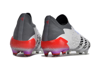 Unisex Adidas Predator Freak.1 FG Firm Ground Low-Tops Football Boots - White/Black/Grey/Red