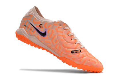 Unisex Nike Tiempo Legend 10 Elite TF Artificial Turf Low-Tops Football Shoes - Orange/White/Black