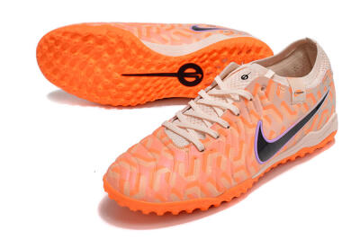 Unisex Nike Tiempo Legend 10 Elite TF Artificial Turf Low-Tops Football Shoes - Orange/White/Black