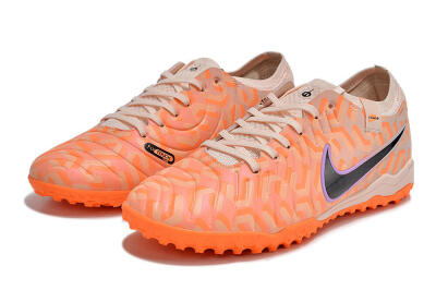 Unisex Nike Tiempo Legend 10 Elite TF Artificial Turf Low-Tops Football Shoes - Orange/White/Black