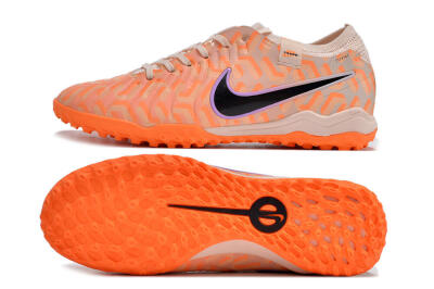 Unisex Nike Tiempo Legend 10 Elite TF Artificial Turf Low-Tops Football Shoes - Orange/White/Black