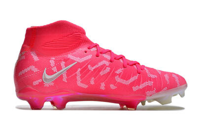Men's Nike Phantom Luna Elite FG Firm Ground High-Tops Football Boots - Red/Silver/White