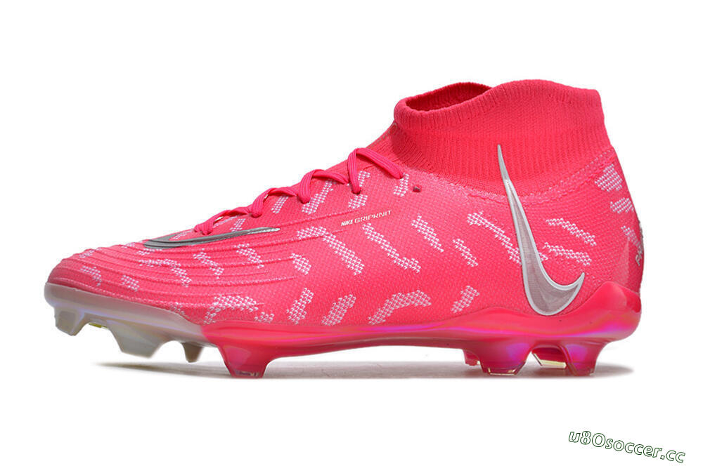 Men's Nike Phantom Luna Elite FG Firm Ground High-Tops Football Boots - Red/Silver/White 0