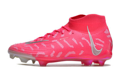 Men's Nike Phantom Luna Elite FG Firm Ground High-Tops Football Boots - Red/Silver/White