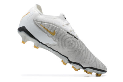 Men's Nike Phantom GX Elite FG Firm Ground Low-Tops Football Boots - Grey/White/Gold