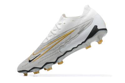 Men's Nike Phantom GX Elite FG Firm Ground Low-Tops Football Boots - Grey/White/Gold