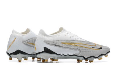 Men's Nike Phantom GX Elite FG Firm Ground Low-Tops Football Boots - Grey/White/Gold