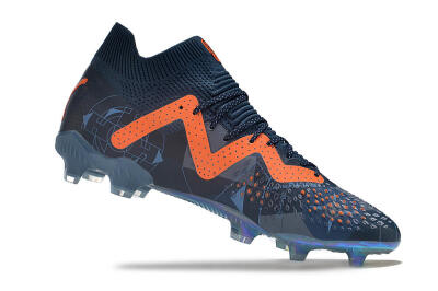 Men's Puma Future Ultimate DNA FG Firm Ground Low-Tops Football Boots - Blue/Orange