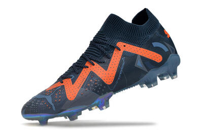 Men's Puma Future Ultimate DNA FG Firm Ground Low-Tops Football Boots - Blue/Orange