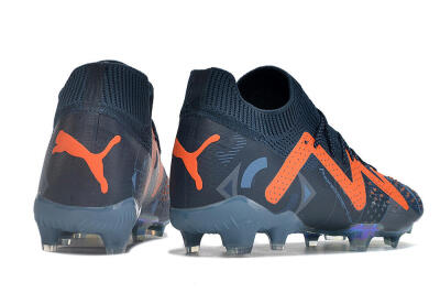 Men's Puma Future Ultimate DNA FG Firm Ground Low-Tops Football Boots - Blue/Orange