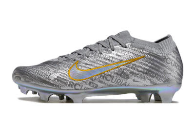 Unisex Nike Air Zoom Mercurial Vapor 15 Elite FG Firm Ground Low-Tops Football Boots - Silver/Gold