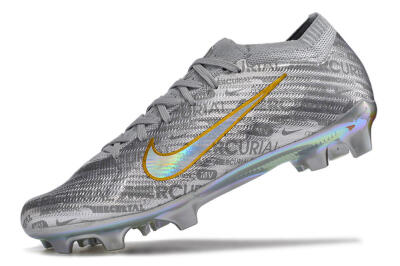 Unisex Nike Air Zoom Mercurial Vapor 15 Elite FG Firm Ground Low-Tops Football Boots - Silver/Gold