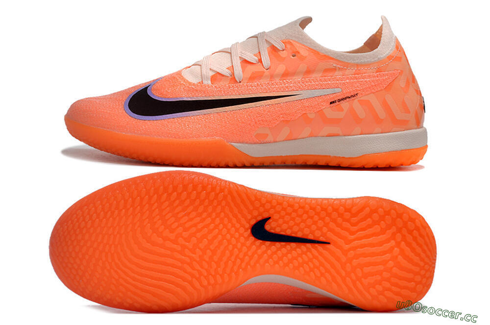 Men's Nike Phantom GX Elite IC Indoor & Futsal Low-Tops Football Shoes - Orange/Black/Purple 1