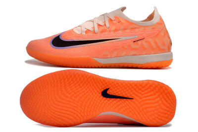 Men's Nike Phantom GX Elite IC Indoor & Futsal Low-Tops Football Shoes - Orange/Black/Purple