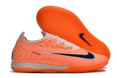 Men's Nike Phantom GX Elite IC Indoor & Futsal Low-Tops Football Shoes - Orange/Black/Purple