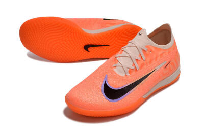 Men's Nike Phantom GX Elite IC Indoor & Futsal Low-Tops Football Shoes - Orange/Black/Purple