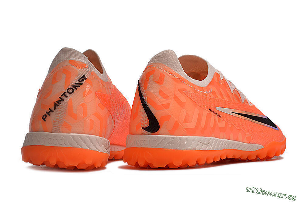 Men's Nike Phantom GX Elite TF Artificial Turf Low-Tops Football Shoes - Orange/Black/Purple 6