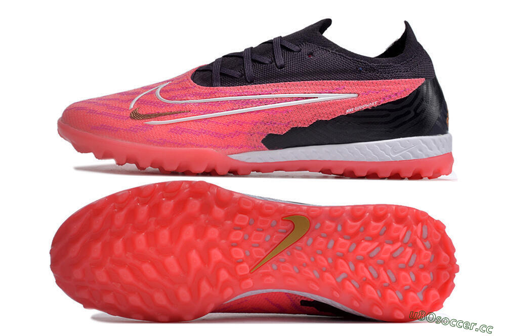 Men's Nike Phantom GX Elite TF Artificial Turf Low-Tops Football Shoes - Pink/White/Black 1