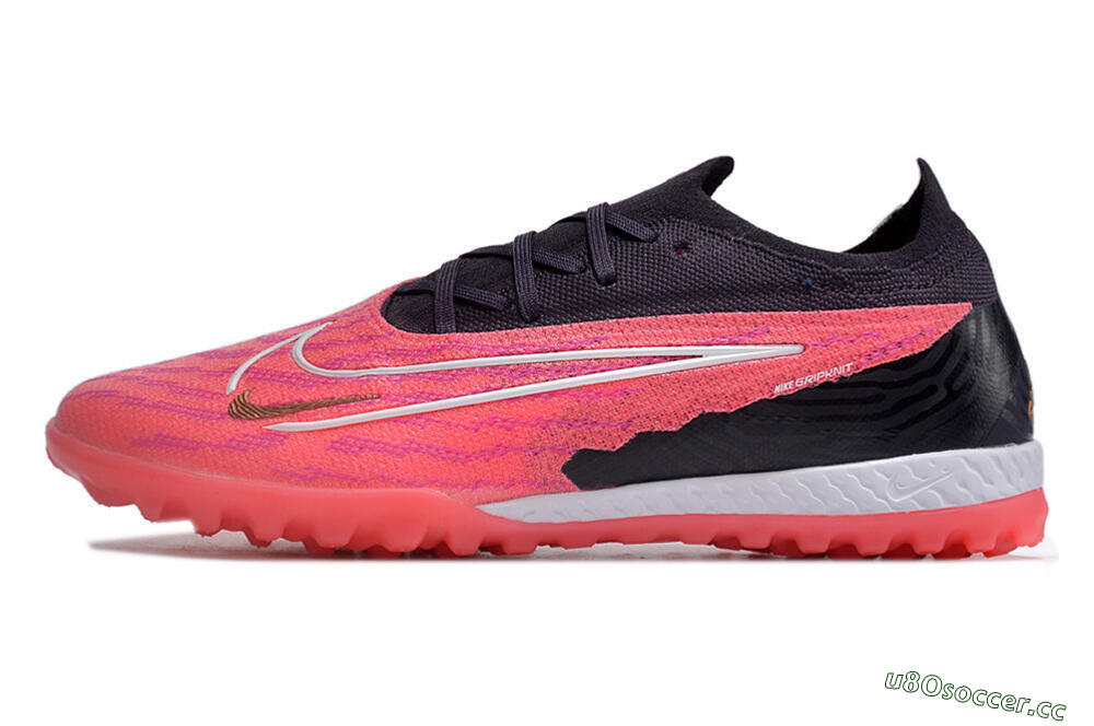Men's Nike Phantom GX Elite TF Artificial Turf Low-Tops Football Shoes - Pink/White/Black 0
