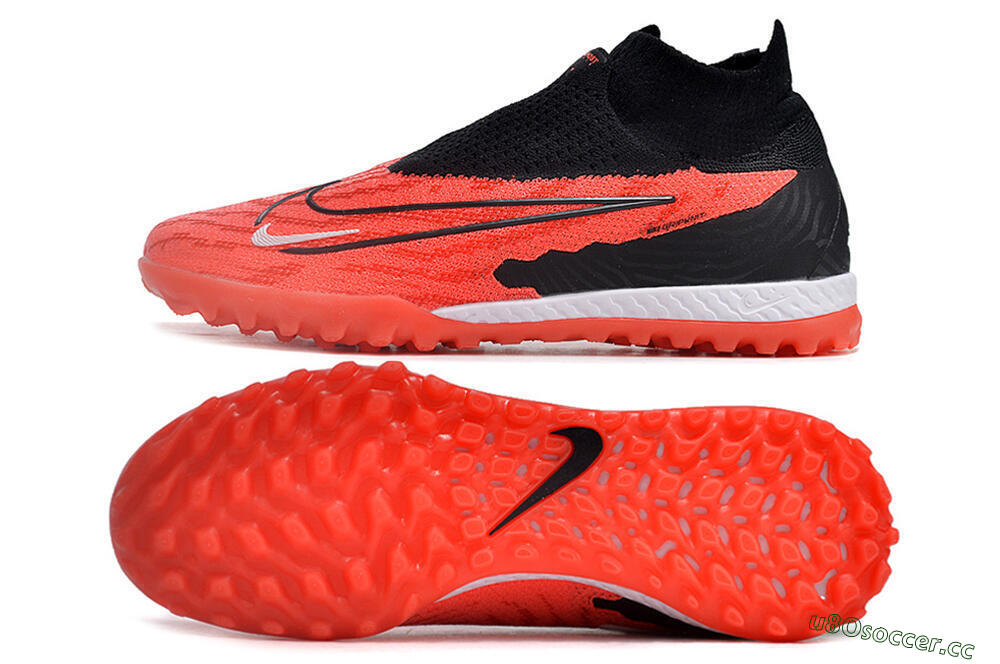 Men's Nike Phantom GX Elite DF Link TF Artificial Turf High-Tops Football Shoes - Red/Black/White 1