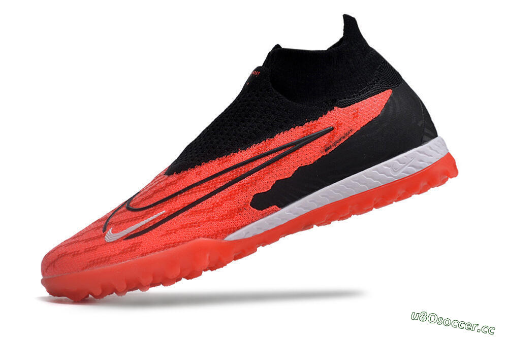 Men's Nike Phantom GX Elite DF Link TF Artificial Turf High-Tops Football Shoes - Red/Black/White 5