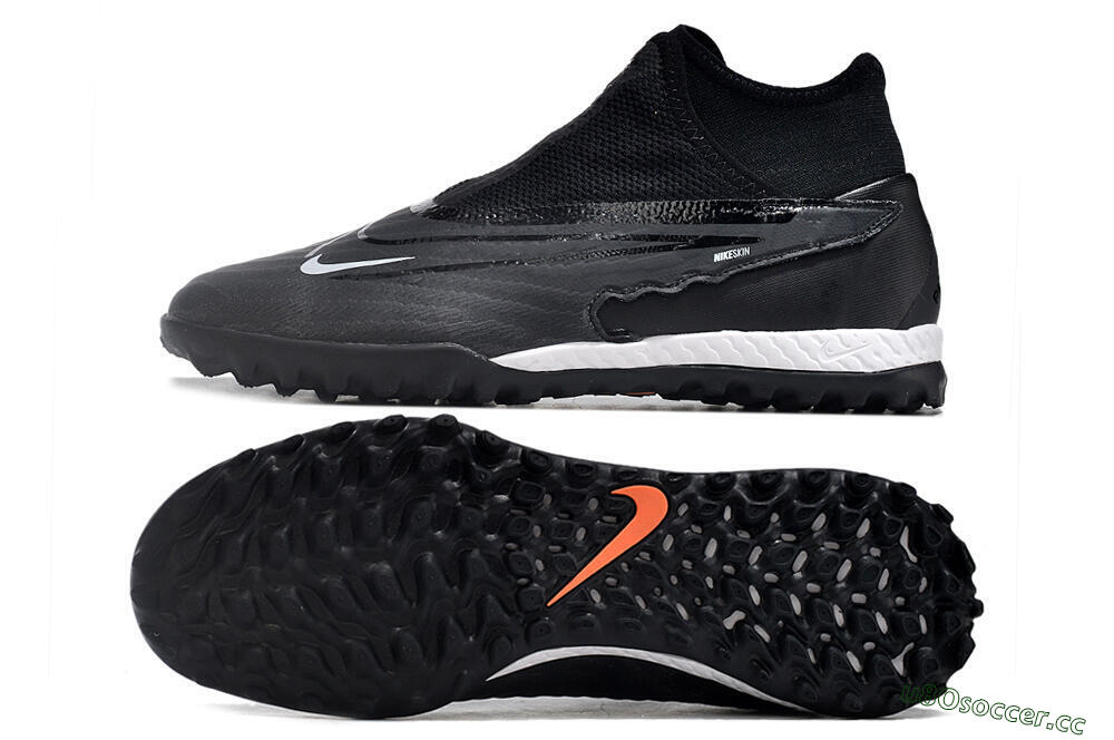 Men's Nike Phantom GX Elite DF Link TF Artificial Turf High-Tops Football Shoes - Black/Grey/White 1