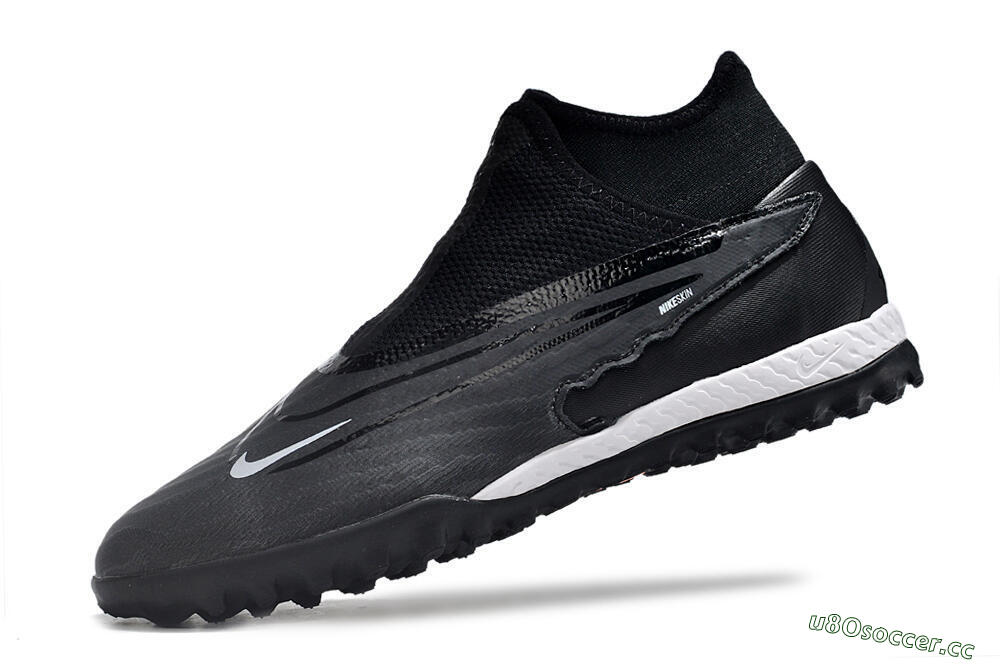 Men's Nike Phantom GX Elite DF Link TF Artificial Turf High-Tops Football Shoes - Black/Grey/White 5