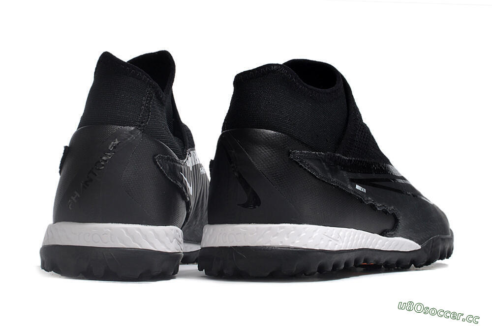 Men's Nike Phantom GX Elite DF Link TF Artificial Turf High-Tops Football Shoes - Black/Grey/White 6