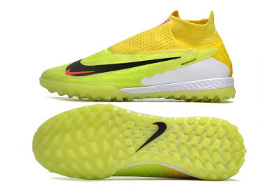 Men's Nike Phantom GX Elite DF Link TF Artificial Turf High-Tops Football Shoes - Yellow/Black/Red