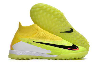 Men's Nike Phantom GX Elite DF Link TF Artificial Turf High-Tops Football Shoes - Yellow/Black/Red