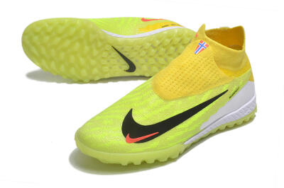 Men's Nike Phantom GX Elite DF Link TF Artificial Turf High-Tops Football Shoes - Yellow/Black/Red