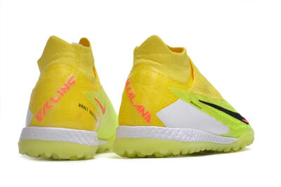 Men's Nike Phantom GX Elite DF Link TF Artificial Turf High-Tops Football Shoes - Yellow/Black/Red
