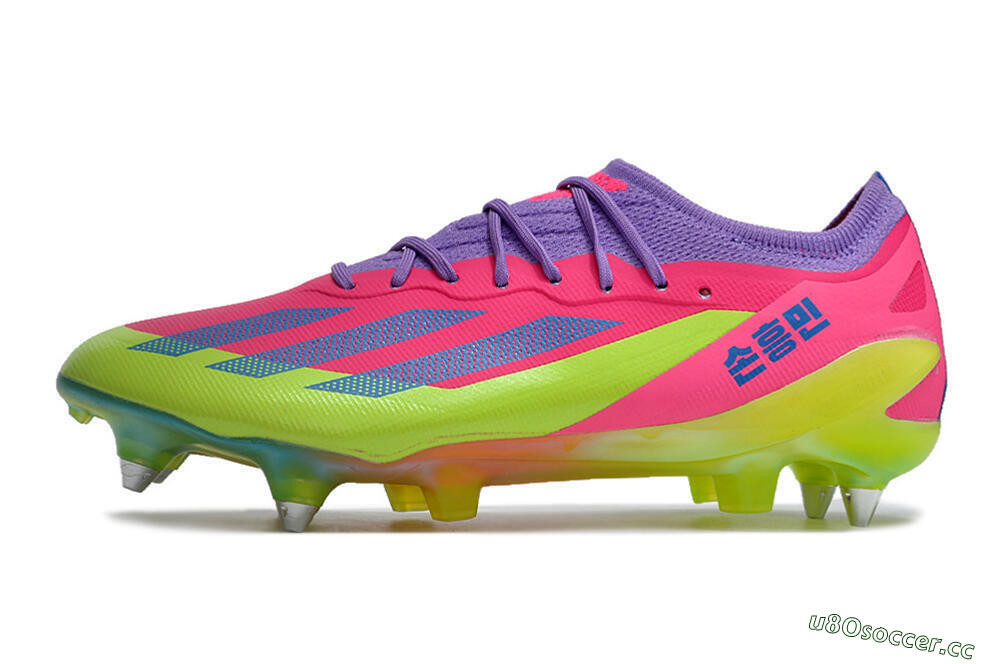 Men's Adidas X Crazyfast.1 SG Soft Ground Low-Tops Football Boots - Purple/Pink/Blue/Yellow 0