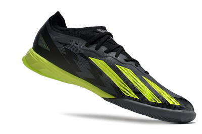 Men's Adidas X Crazyfast.1 IC Indoor & Futsal Low-Tops Football Shoes - Black/Grey/Yellow