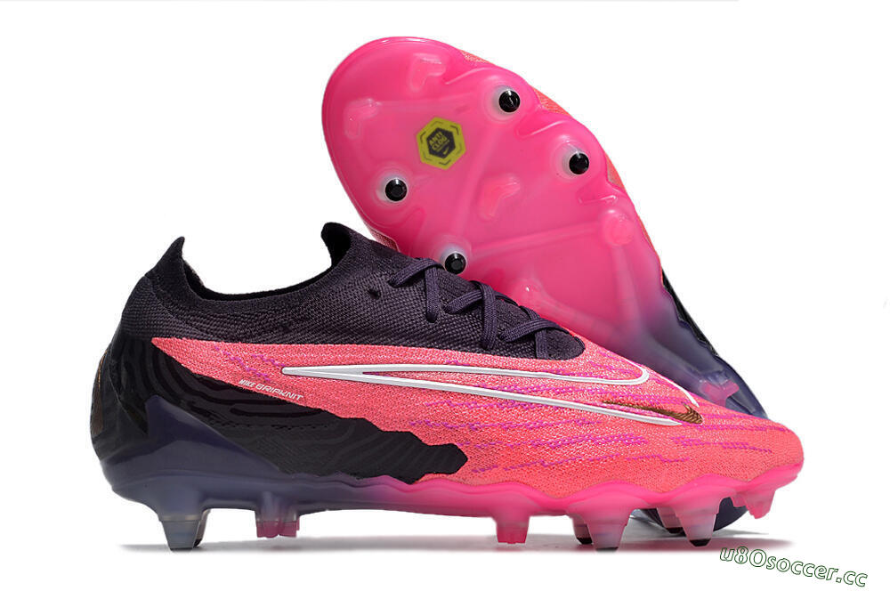Men's Nike Phantom GX Elite Link Pro SG Soft Ground Low-Tops Football Boots - Pink/White/Black 2