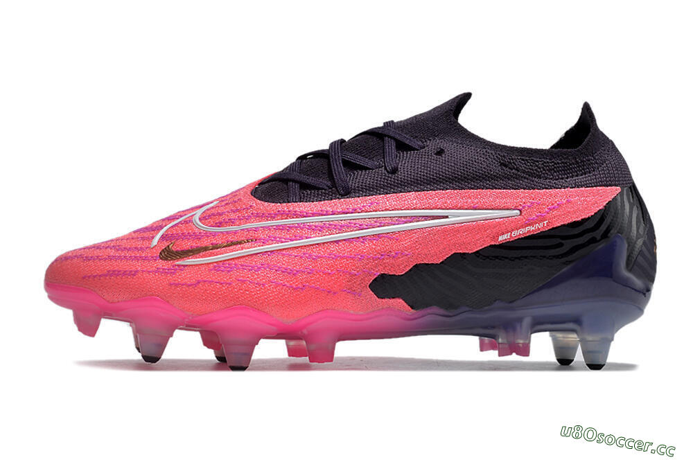 Men's Nike Phantom GX Elite Link Pro SG Soft Ground Low-Tops Football Boots - Pink/White/Black 0