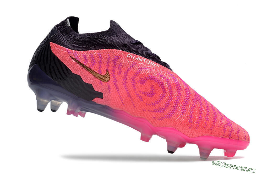 Men's Nike Phantom GX Elite Link Pro SG Soft Ground Low-Tops Football Boots - Pink/White/Black 4