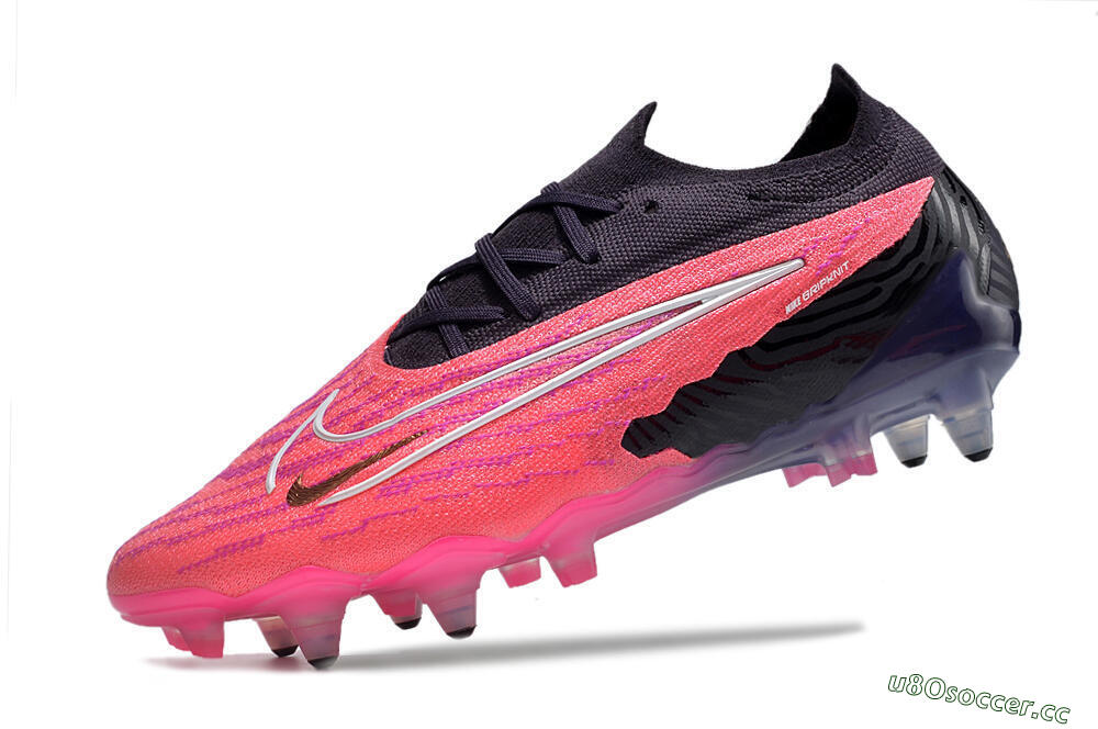 Men's Nike Phantom GX Elite Link Pro SG Soft Ground Low-Tops Football Boots - Pink/White/Black 5