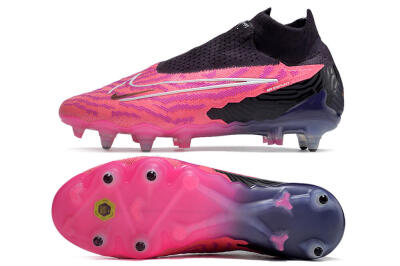 Men's Nike Phantom GX Elite Link Pro SG Soft Ground High-Tops Football Boots - Pink/White/Black